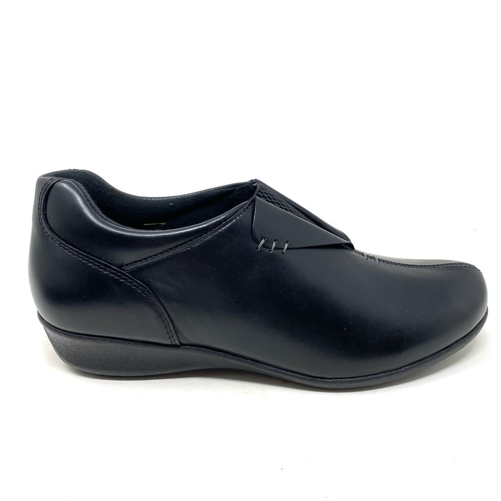 Drew Shoe Naples Black Therapeutic Diabetic Extra Depth Slip-on Shoe NARROW